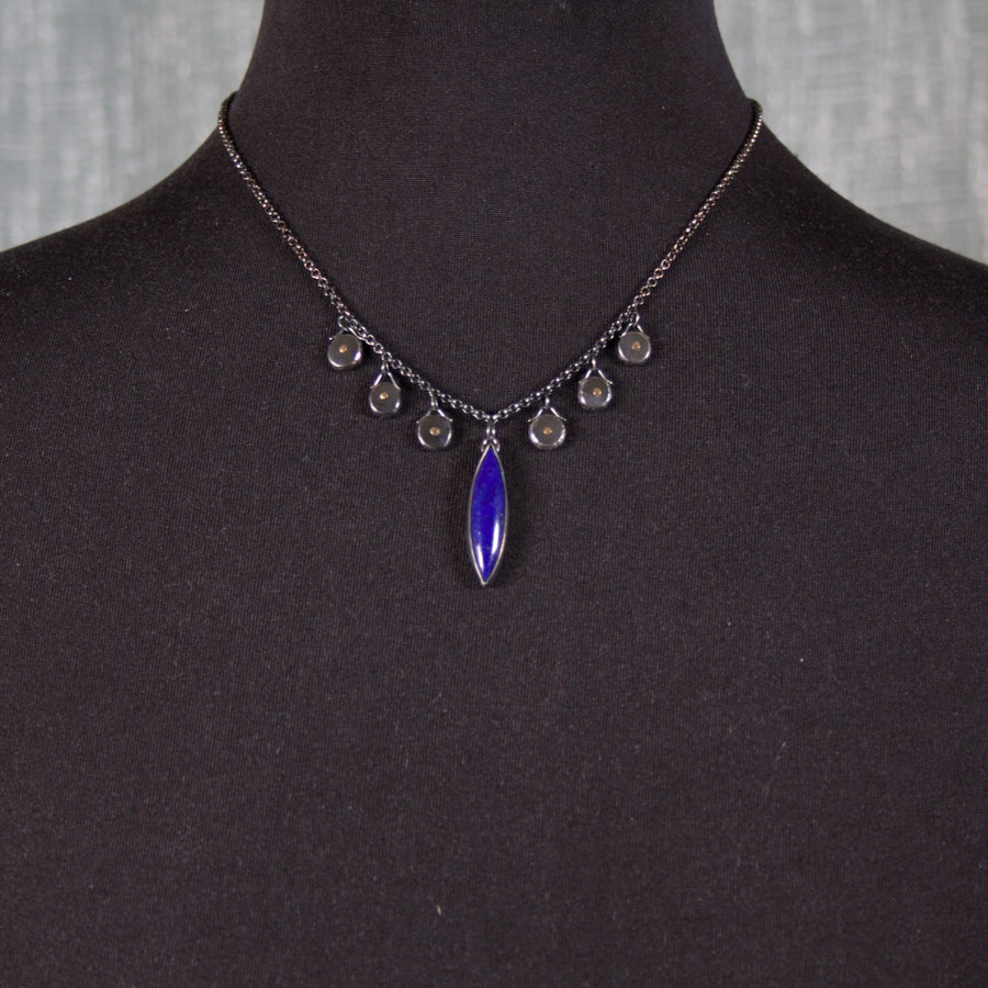 Lapis Station Necklace