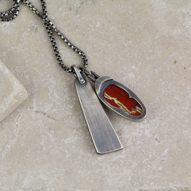 Red River Jasper Charm Necklace