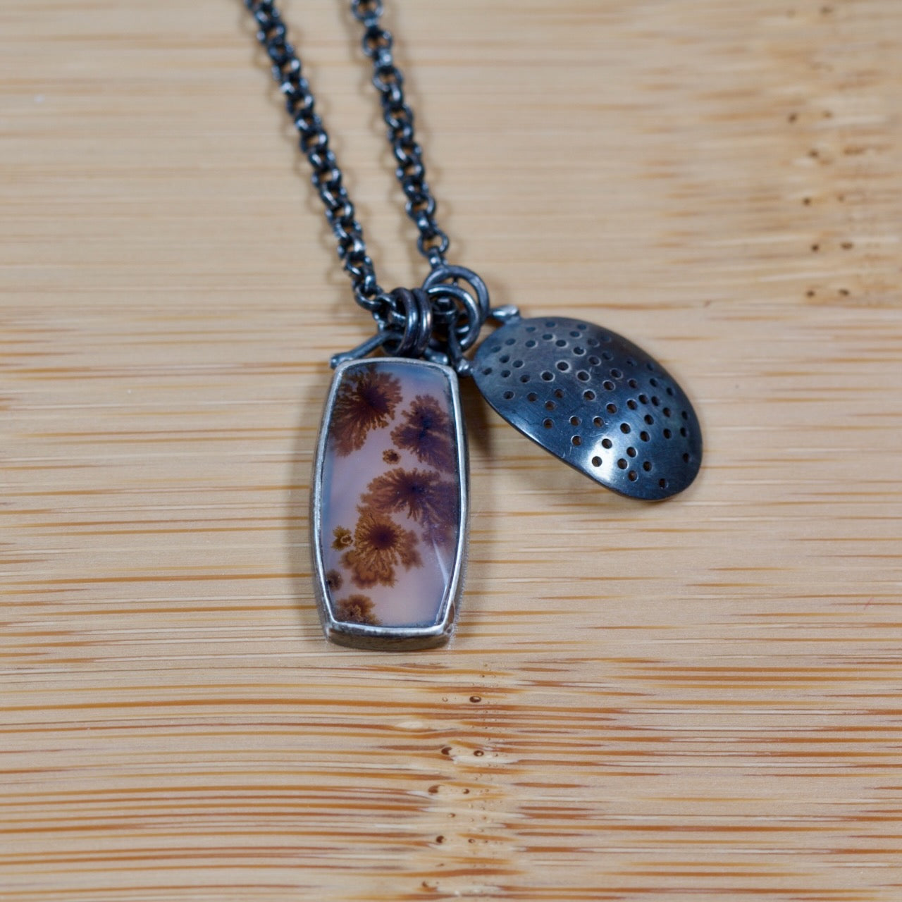 Dendritic Agate Charm Necklace