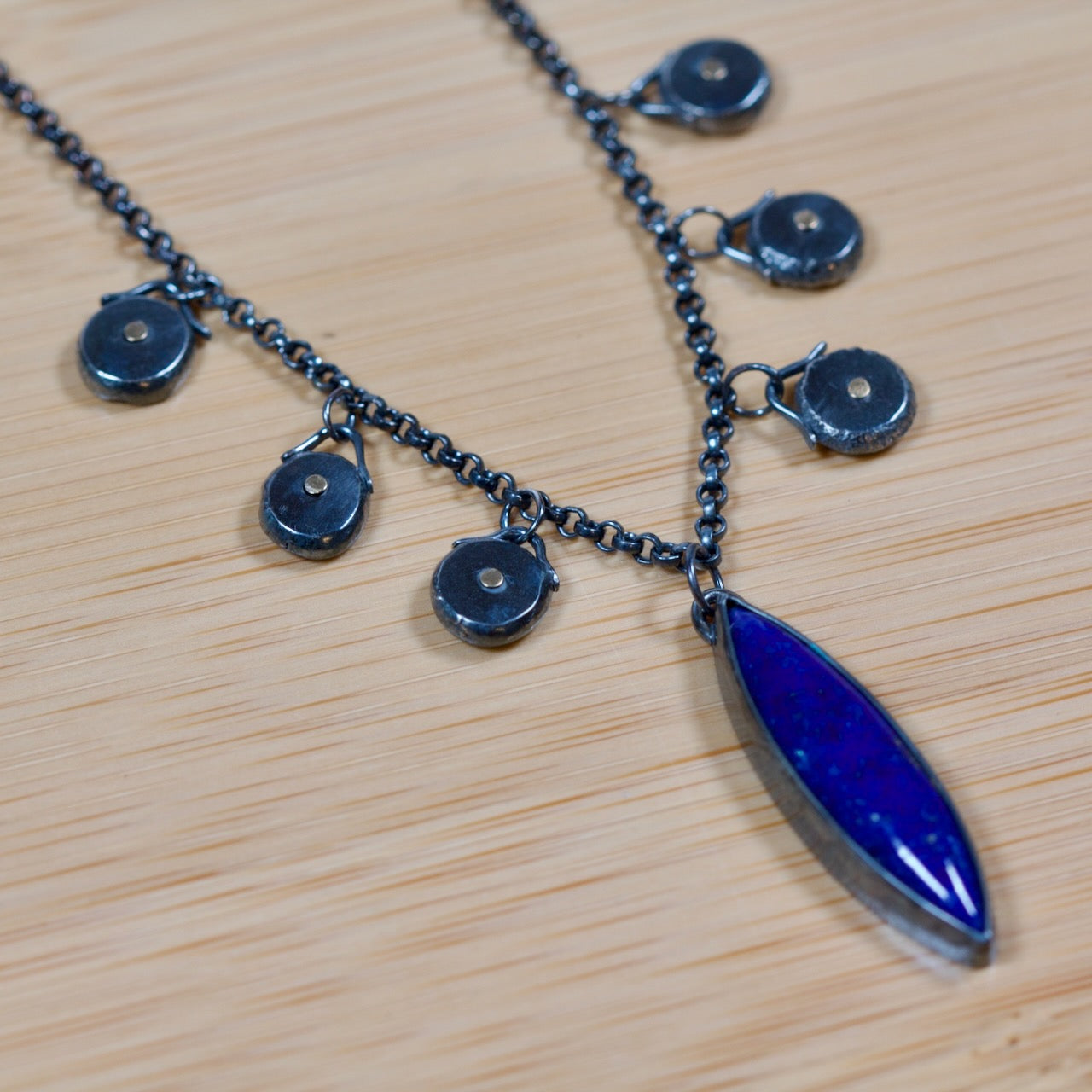 Lapis Station Necklace
