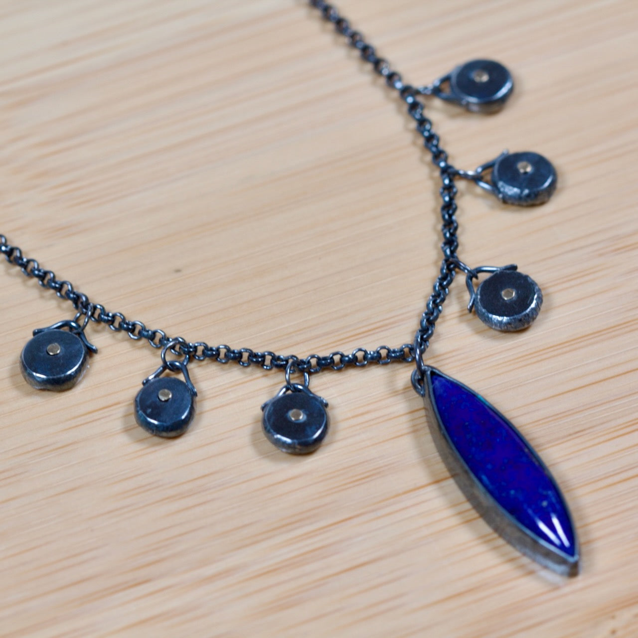 Lapis Station Necklace