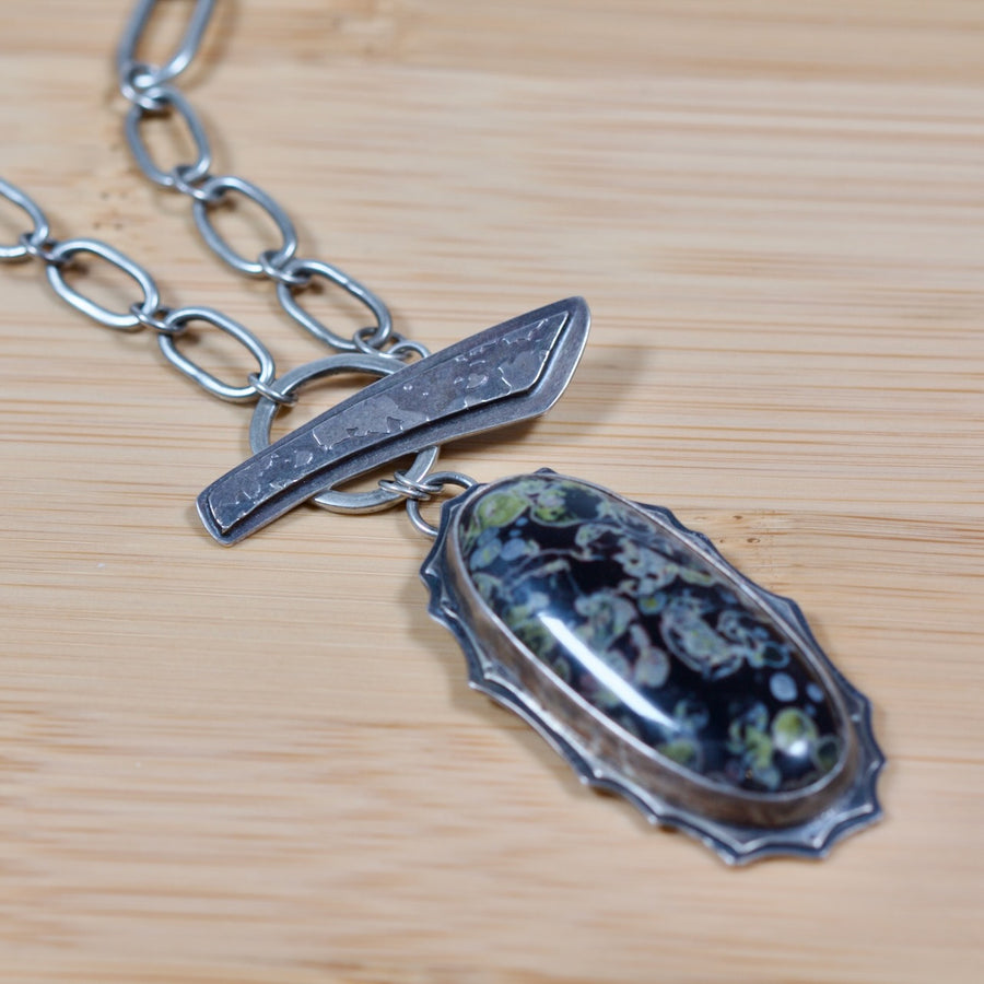 Lilypad Jasper Toggle Necklace