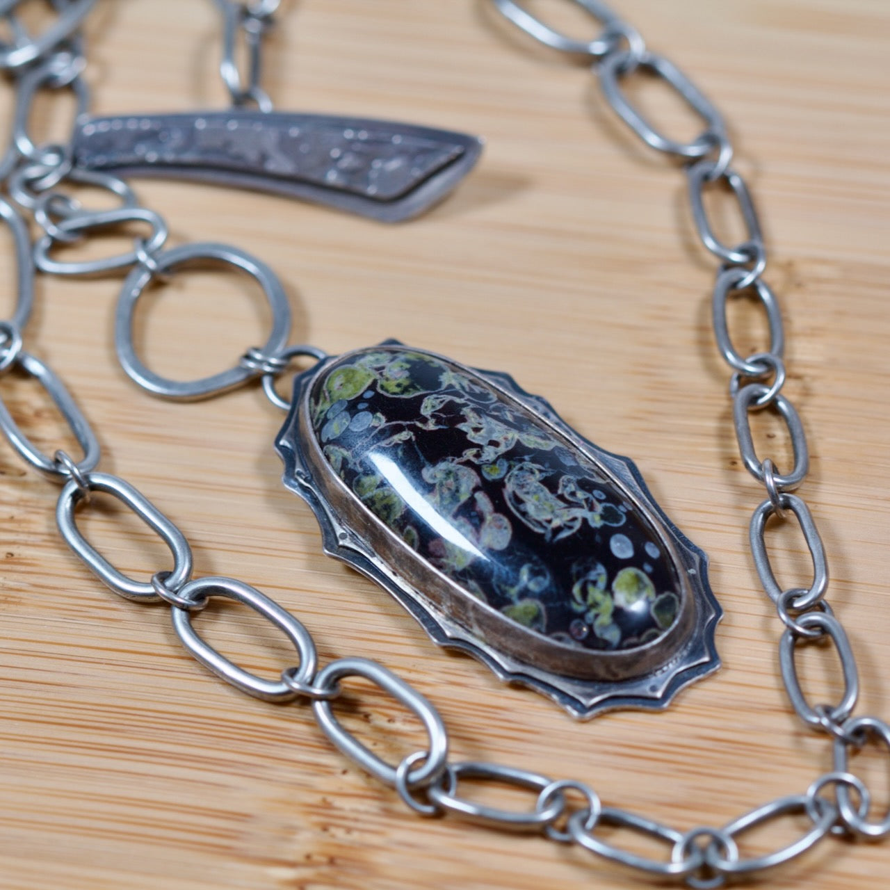 Lilypad Jasper Toggle Necklace