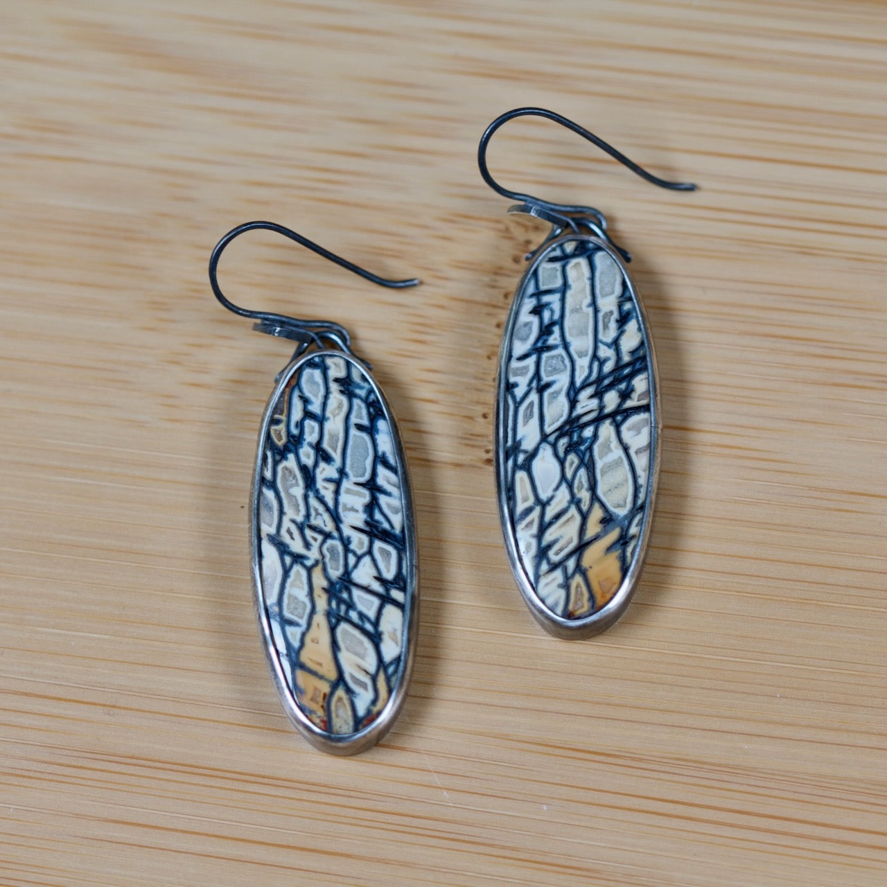 Petrified Palm Wood Earrings