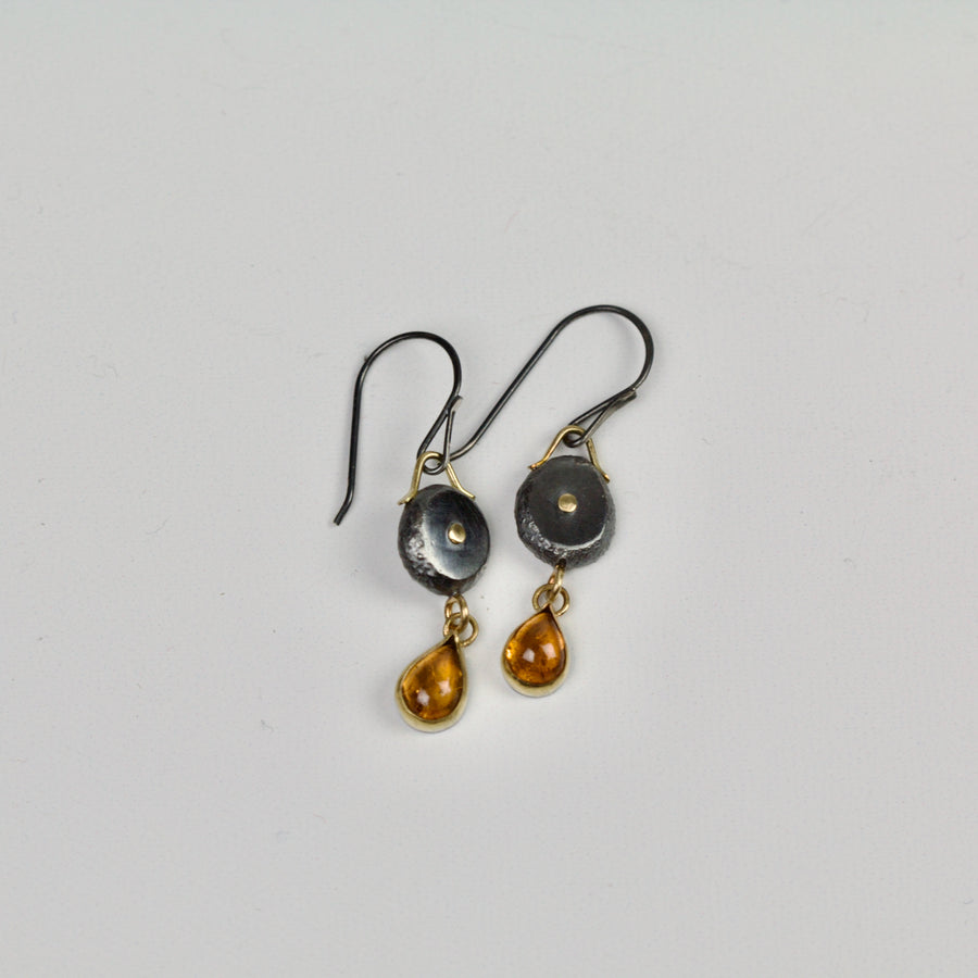 Spessartine Garnet Droplet Earrings